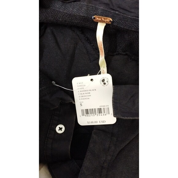 Free People Olivia Sweatshirt Top Collared Oversized Black Pullover S NWT 274440 - Picture 9 of 9